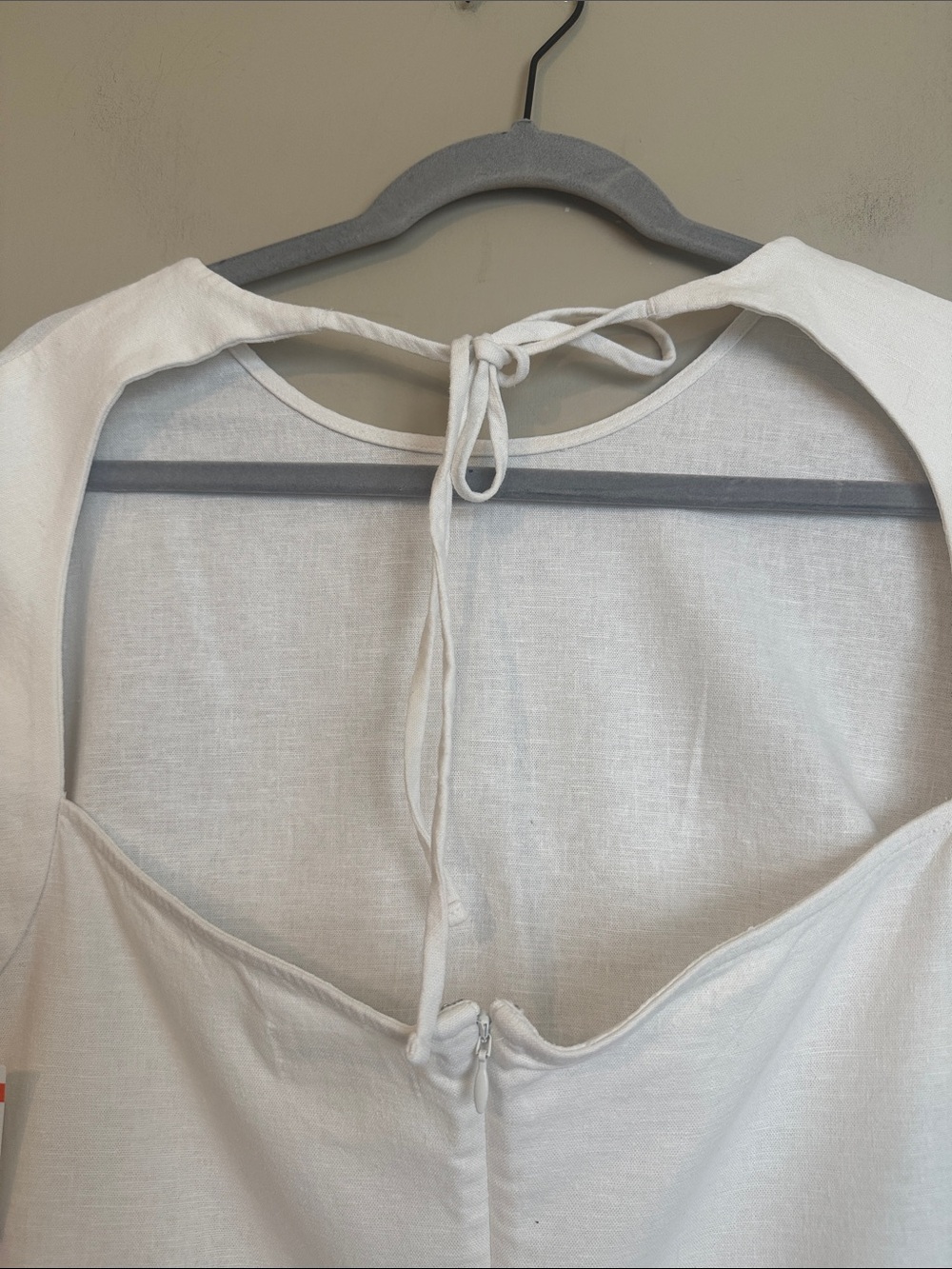 NWT- OPEN EDIT Linen Blend Shift Dress In White, size XL - Picture 9 of 11